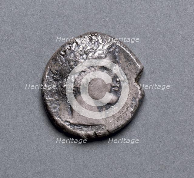 Tetradrachm: Apollo (obverse), 466-422 BC. Creator: Unknown.