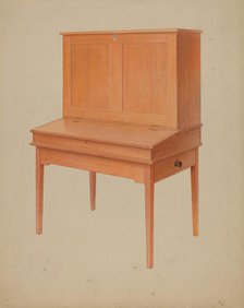 Shaker Desk, c. 1938. Creator: Alfred H. Smith.