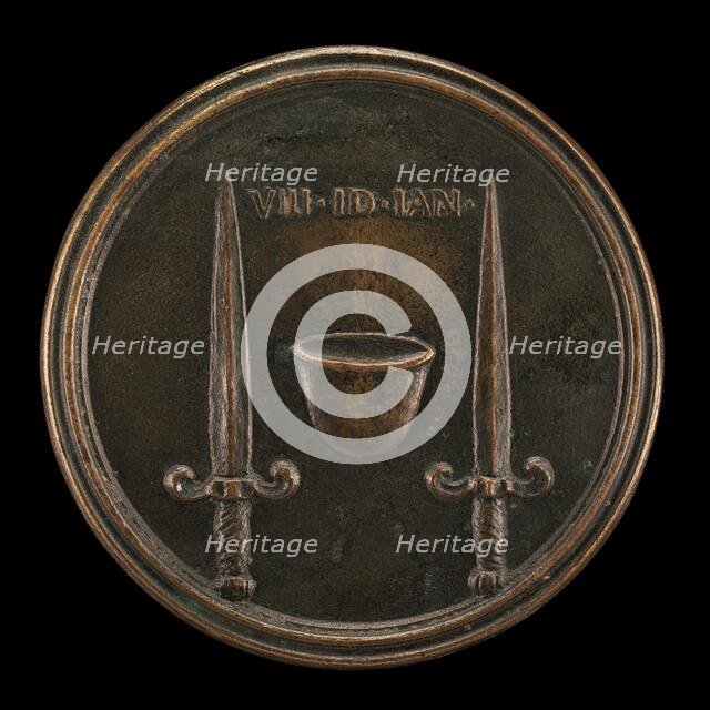 Cap of Liberty between Daggers [reverse], c. 1740. Creator: Antonio Francesco Selvi.