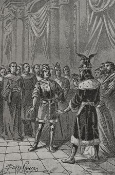 Conferences held in Vitoria in 1476 (1890).  Creator: Joan Serra y Pausas.