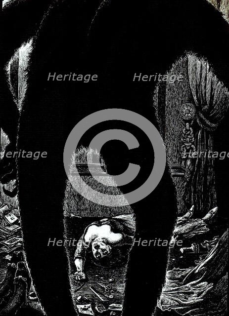 Illustration for the story "The Murders in the Rue Morgue" by Edgar Allan Poe, 1905. Creator: Martini, Alberto (1876-1954).