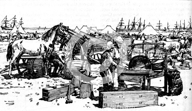 'Shoeing Forge of the New South Wales Artillery at Suakim', c1885, (1902). Artist: Unknown.