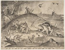 Big Fish Eat Little Fish, 1557. Creators: Pieter van der Heyden, Pieter Bruegel the Elder.