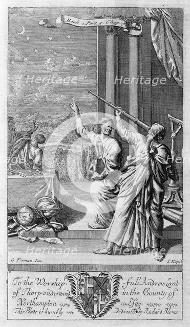 A Greek astronomer studying the stars, 1694. Artist: Johannes Kip