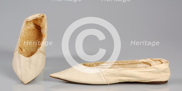 Slippers, British, 1800-1810. Creator: Ealand.