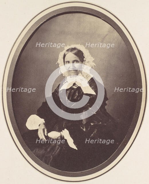 [Portrait of an Elderly Woman], 1850s-60s. Creator: Franz Antoine.