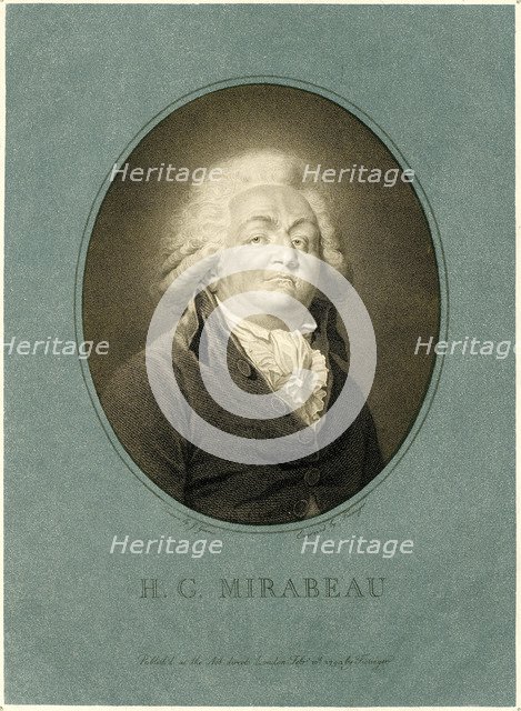 Portrait of Honoré Gabriel Riqueti, comte de Mirabeau (1749-1791), 1793.