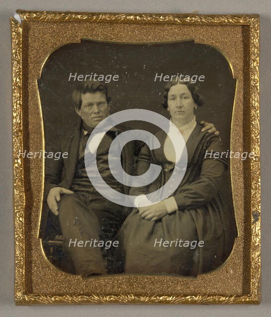 Untitled [portrait of a man and woman], 1839/60.  Creator: Unknown.