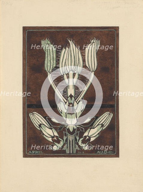 Buds of a horse chestnut, 1918. Creator: Julie de Graag.