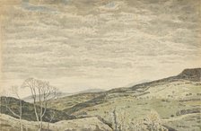 Mountainous Landscape with Cloudy Sky, about 1930. Creator: George Graham.