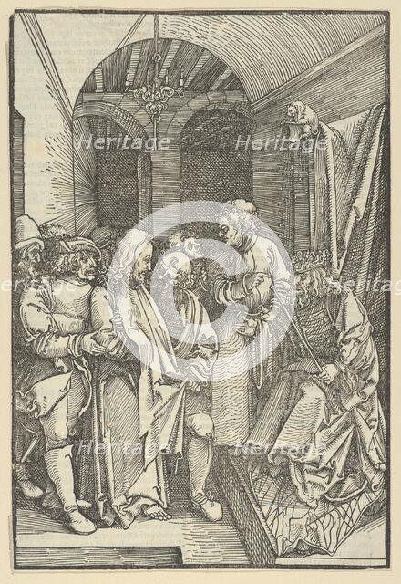 Christ before Herod in a Hall, from Speculum passionis domini nostri Ihesu Christi, 1507., 1507. Creator: Hans Schäufelein the Elder.