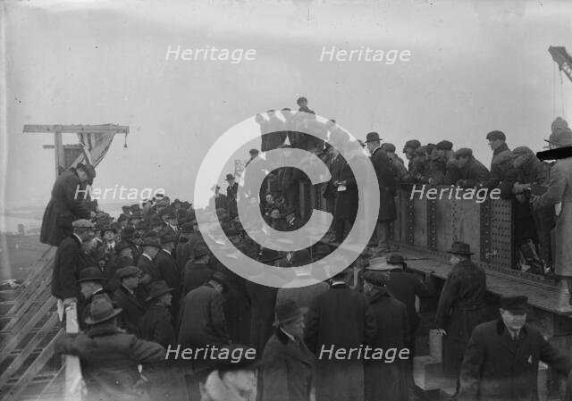 Start of 1st ship, Newark Yards, 1917. Creator: Bain News Service.