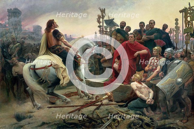 Vercingetorix throws down his arms at the feet of Julius Caesar, 1899.
