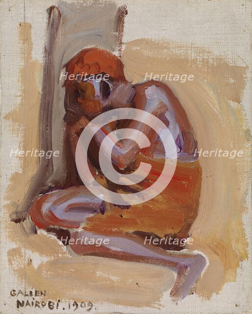 An African Resting, 1909. Creator: Akseli Gallen-Kallela.