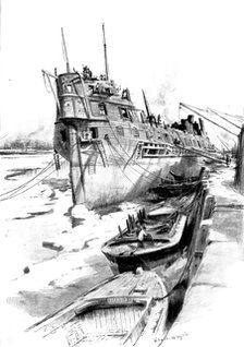 Breaking up the Old "Benbow", 1895. Creator: Unknown.