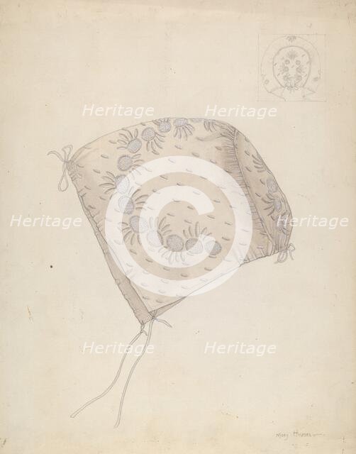 Baby's Cap, c. 1937. Creator: Mary E Humes.