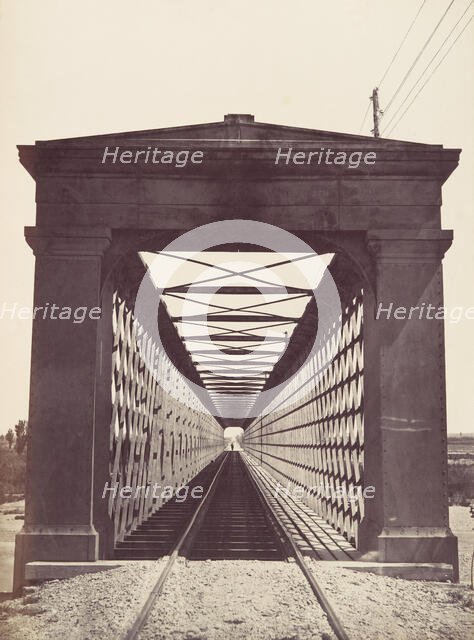 Zaragoza à Pamplona y Barcelona - Puente de Zuera, ca. 1867. Creator: Juan Laurent.