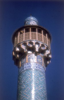 Minaret, Shah Mosque, Isfahan, Iran, c1611-1630.