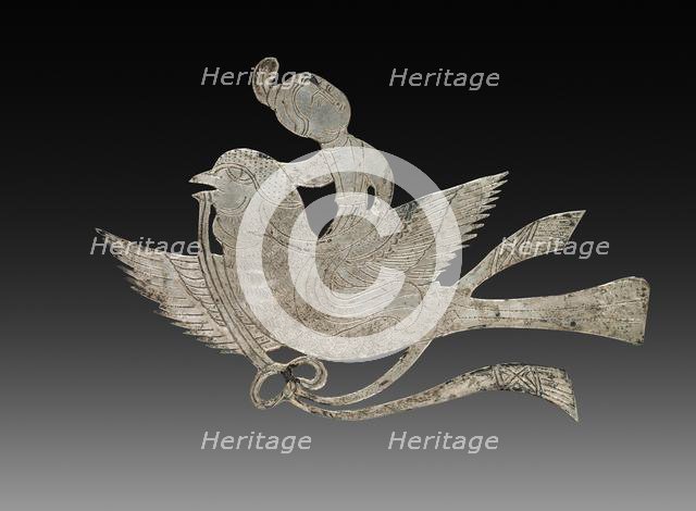 Inlay for a Mirror or Box: Lady on a Bird, c. 900-1000. Creator: Unknown.