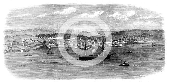 Regatta at Halifax, Nova Scotia: the boats returning to Halifax, past Dartmouth, 1871. Creator: Unknown.