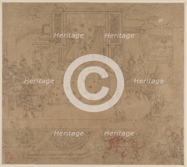 Album of Daoist and Buddhist Themes: Kings of Hells: Leaf 30, 1200s. Creator: Unknown.