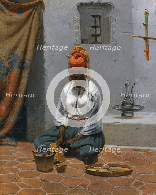 Making Tea In Algiers , 1840s. Creator: Timm, Vasily (George Wilhelm) (1820-1895).