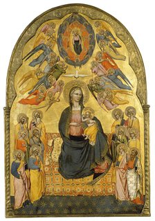 The Virgin of Humility with the Holy Father, the Holy Spirit and the twelve Apostles, 1375. Creator: Cenni di Francesco di Ser Cenni.