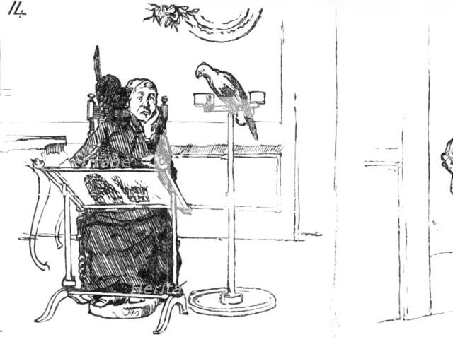 An English Christmas in Paris, drawn by A. Forestier, 1883.  Creator: Unknown.