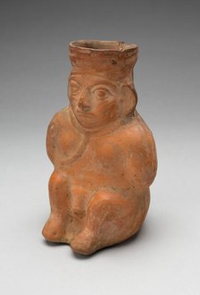 Jar in the Form of a Captive with Modeled Head, Rope Encircling Neck, and Tied Hands, 100 BC/AD 500. Creator: Unknown.