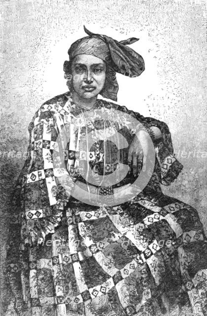 'Madecasse Lady of Sainte Marie; Recent Explorations in Madagascar', 1875. Creator: Alfred Grandidier.