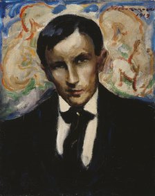 Portrait of Tyko Sallinen, 1919. Creator: Jalmari Ruokokoski.