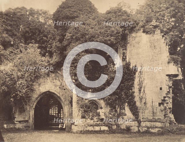 Old Gateway, Raglan Castle, Monmouthshire, 1855. Creator: J. Holden.