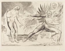 The Circle of the Corrupt Officials; the Devils Tormenting Ciampolo, 1827. Creator: William Blake.