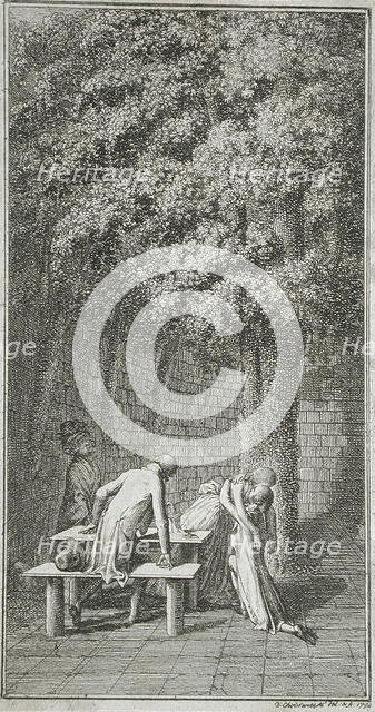 Title Page and Vignette for La Fontaine's 'Klara Du Plessis Un Klairant', 1794. Creator: Daniel Nikolaus Chodowiecki.