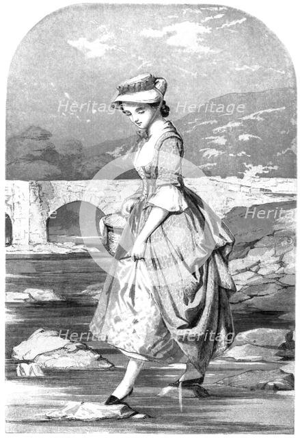 Beauties of England and Wales - "The Squire's Daughter", Staffordshire - by J. Absolon - exhibited i Creator: Unknown.