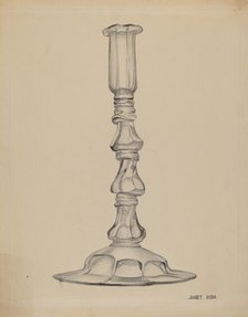 Candlestick, c. 1937. Creator: Janet Riza.