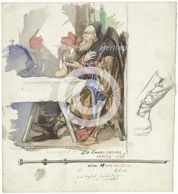 Detail from The Supper at Emmaus, 1865-1930. Creator: Jac van Looij.