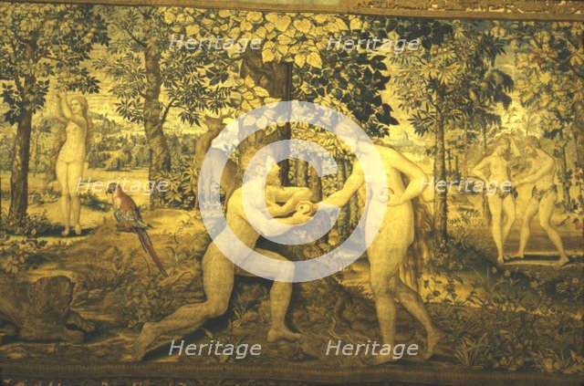 Adam and Eve. The Temptation, c16th century, (20th century). Artist: Unknown.