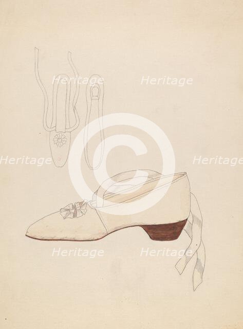 Slipper, c. 1936. Creator: Gladys Cook.