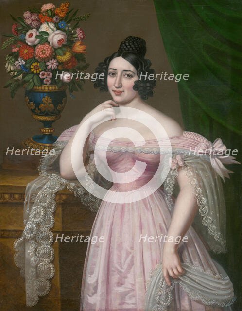 Portrait of Róza Theresia, 1836. Creator: János Rombauer.