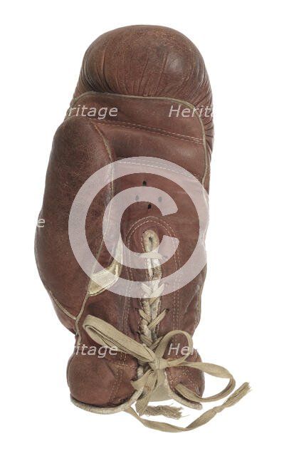 Boxing glove signed by Jack Johnson, 1919-1945. Creator: Ken-Wel Sporting Goods Company.