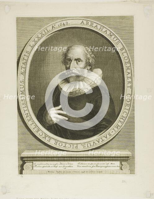 Abraham Bloemaert, 1648. Creator: Claes Jansz Visscher.