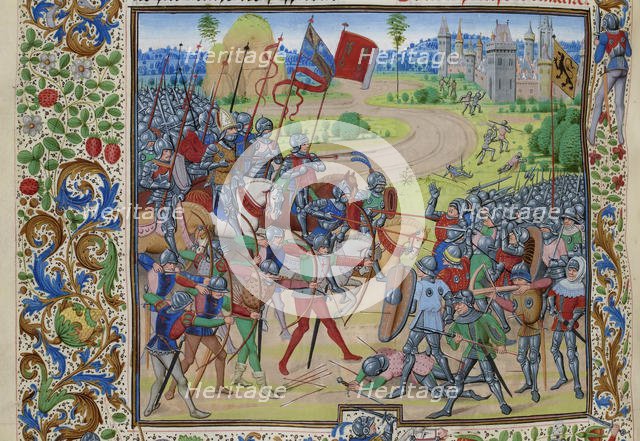 The Battle of Dunkirk on 25 May 1383, ca 1470-1475. Creator: Liédet, Loyset (1420-1479).