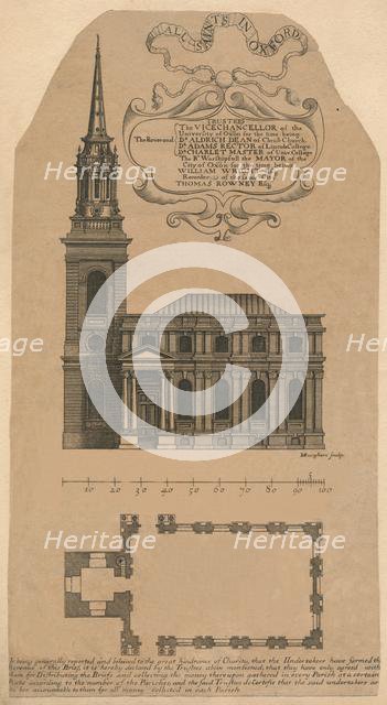 'All Saints in Oxford', 1720s. Creator: Michael Burghers.