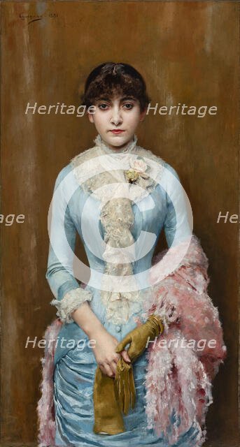 Portrait of Carmen Gaminde de Hurtado, 1881. Creator: Egusquiza y Barrena, Rogelio de (1845-1915).