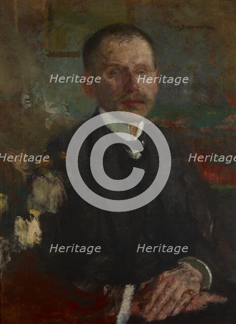 Portrait of Bogdan Falenski-two-sided painting, c1900. Creator: Olga Boznanska.