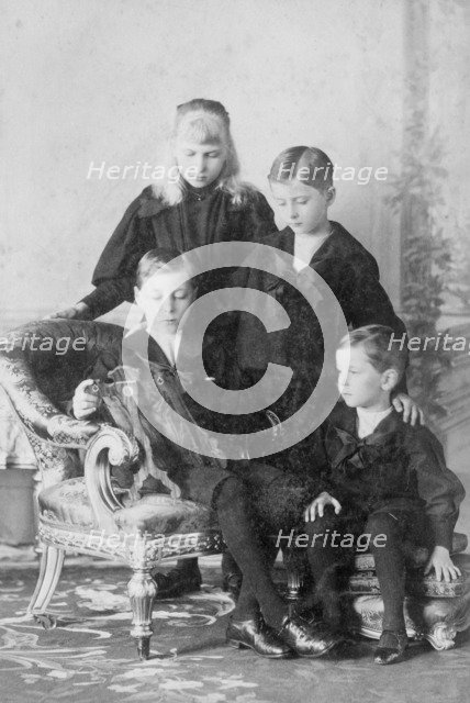 The children of Prince Henry of Battenberg and Prince Beatrice, c1896. Creator: Unknown.