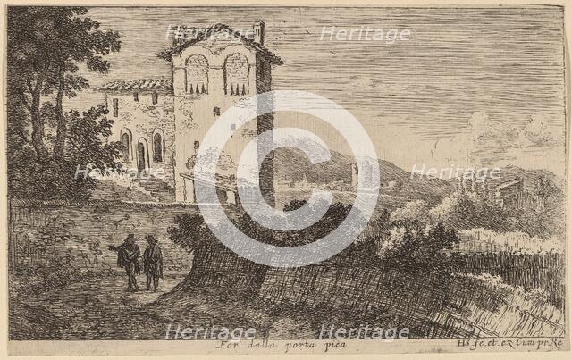 Villa Outside the Porta Pia. Creator: Herman van Swanevelt.