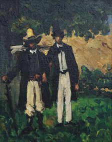 Marion and Valabrègue Setting out to Paint from Nature, 1866. Creator: Cézanne, Paul (1839-1906).