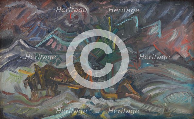 Resting Farmers, 1940-1944. Creator: Arnold Peter Weisz-Kubincan.